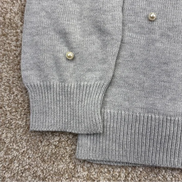 St. John's Bay Gray Knitwear Sweater Pearl Womens Size L - Picture 7 of 15